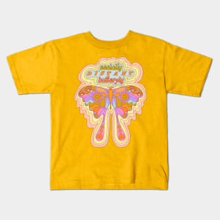 Socially Distant Butterfly - 70s butterfly Kids T-Shirt